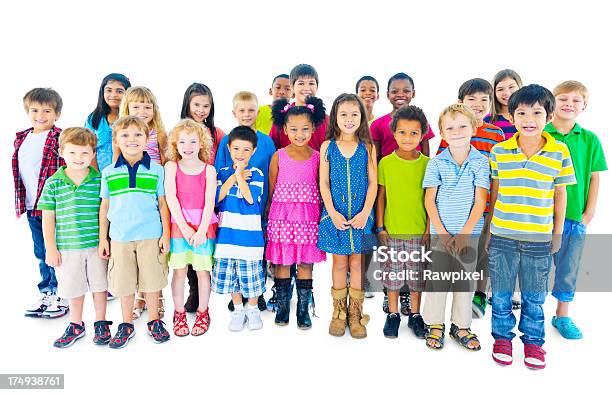 Group Of Children Standing Together Stock Photo - Download Image Now - African Ethnicity, Asian and Indian Ethnicities, Beautiful People