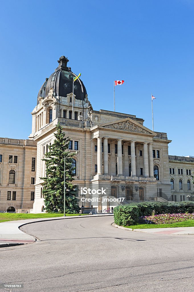 Regina Saskatchewan Legislative Building Located in the Capital City of Regina is this beautiful Beaux Arts Style Province Capitol Building. Parliament Building Stock Photo