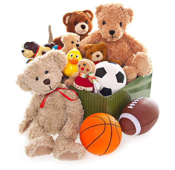 istock Donation Box with Teddy Bear, Balls and Toys 174938878