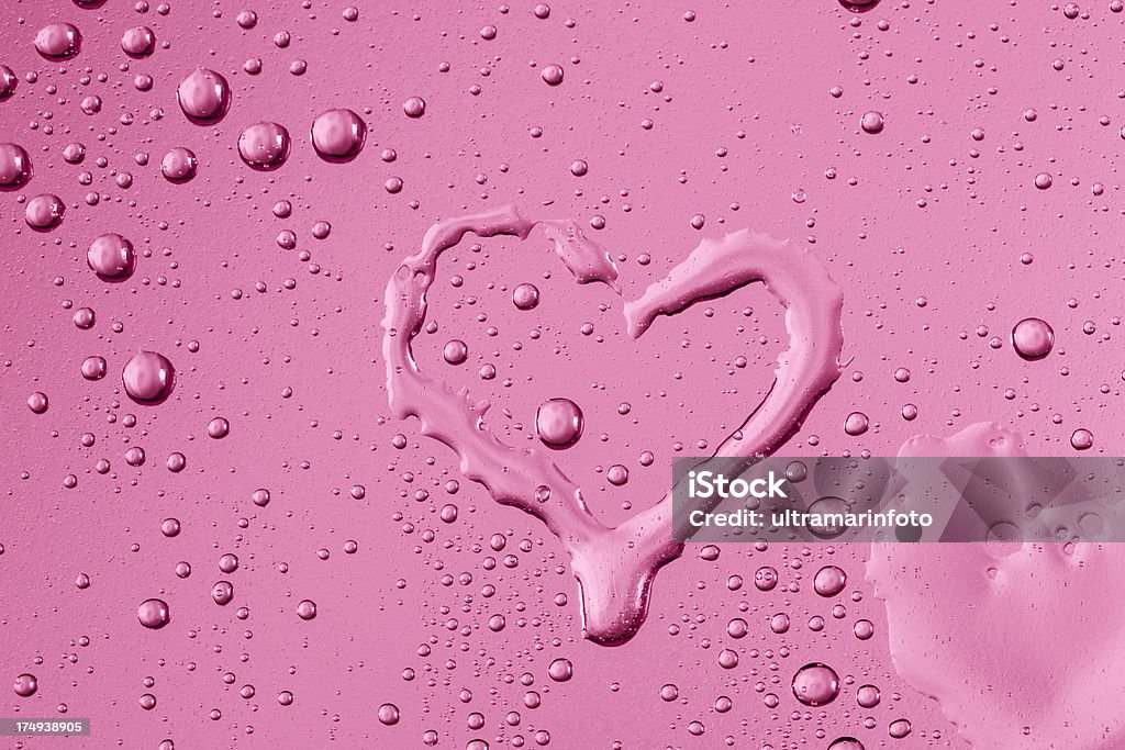 Gotas de água textura com Símbolo do Coração - Royalty-free Pingo de chuva Foto de stock