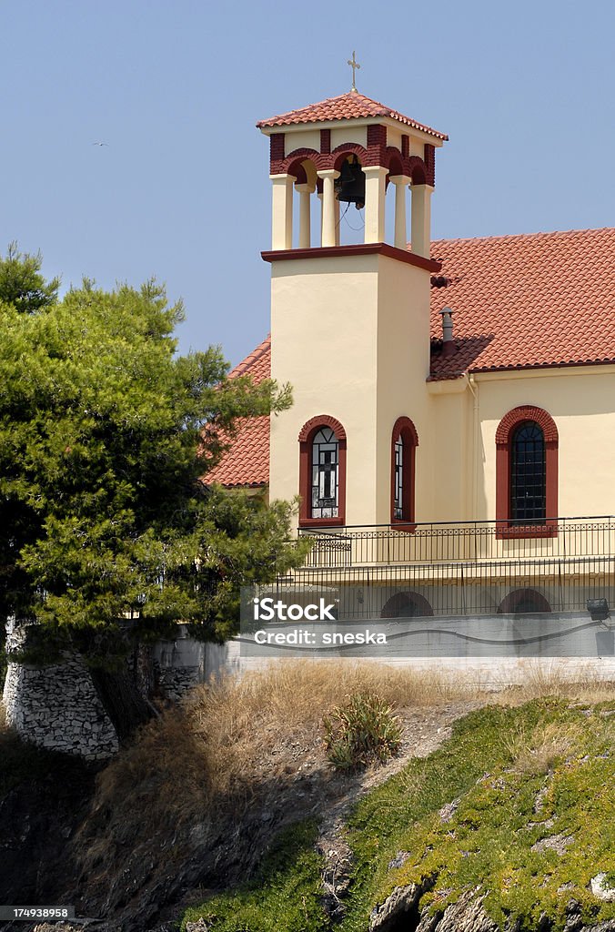 Chiesa Neos Marmaras - Foto stock royalty-free di A forma di croce