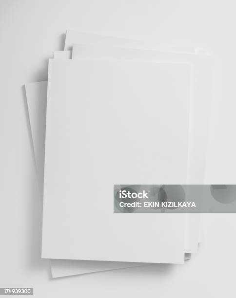 Blank Magazines Cover Stock Photo - Download Image Now - Magazine - Publication, Stack, Cut Out