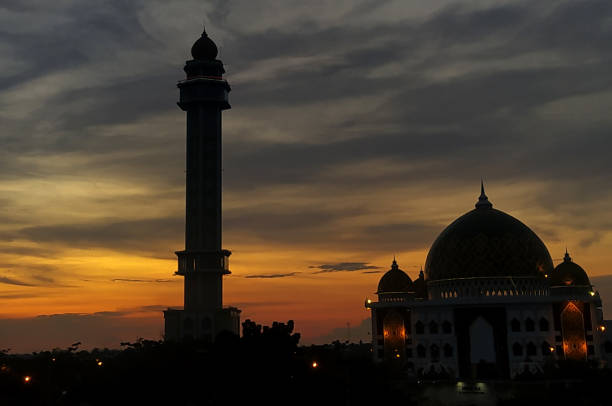 istock Mosque with a background of clouds in the afternoon 1749393073
