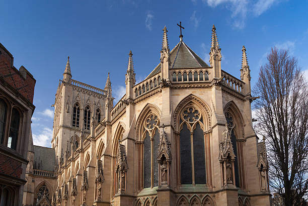 capela de st john's college, cambridge, reino unido - st johns college imagens e fotografias de stock