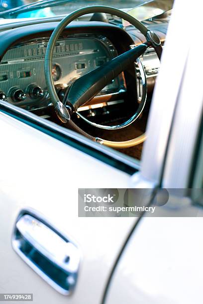 Instrument Panel Of Retro Car Stock Photo - Download Image Now - Car, Car Horn, Chrome