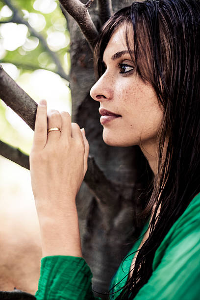 istock Pensive Woman in Nature 174939963