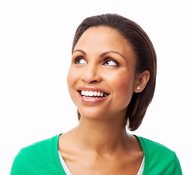 istock Cheerful Young Woman Looking Away - Isolated 174939973