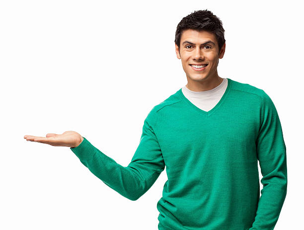 istock Man Presenting An Invisible Product - Isolated 174940138