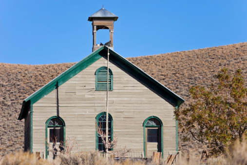 An Old Schoolhouse From Rural Nevada Near The Town Of Lovelock That Was Abandoned Long Ago