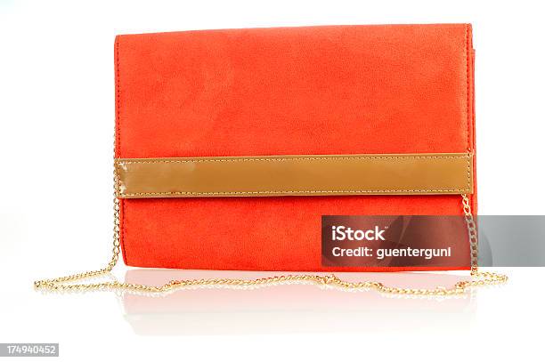 Elegante Dame Handtasche In Orange Und Braun Stockfoto und mehr Bilder von Accessoires - Accessoires, Braun, Designberuf