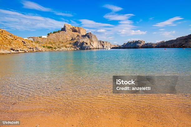 Photo libre de droit de Baie De Saintpaul De Lindos banque d'images et plus d'images libres de droit de Archipel du Dodécanèse - Archipel du Dodécanèse, Destination de voyage, Grèce