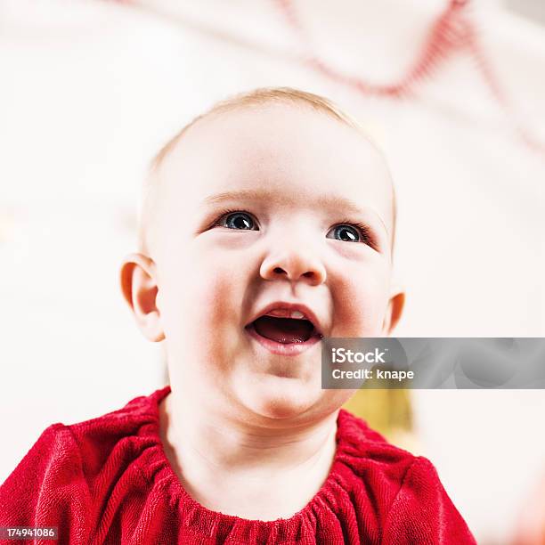 Ładny Baby Dziewczynka - zdjęcia stockowe i więcej obrazów 6 - 11 miesięcy - 6 - 11 miesięcy, Biały, Boże Narodzenie