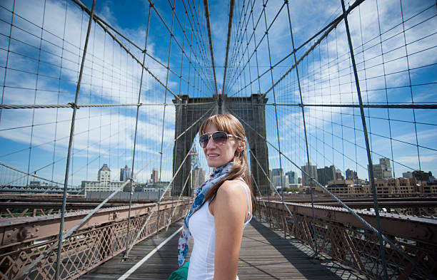 istock Woman on Brooklyn Bridge 174941234