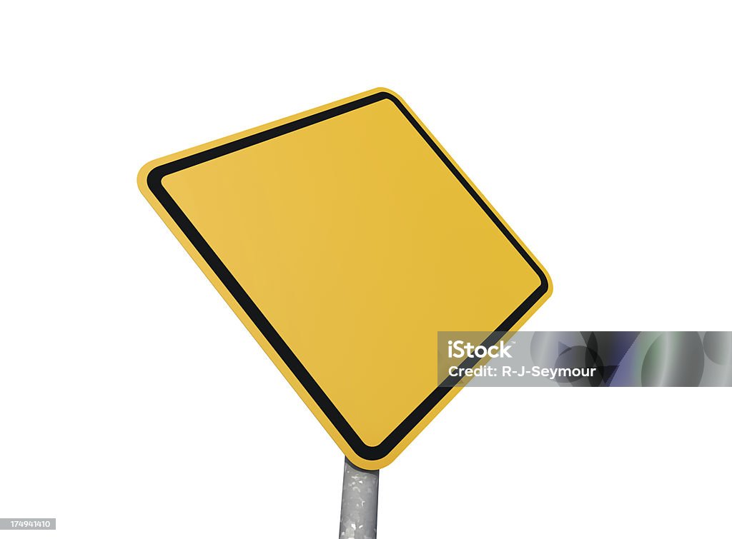 Señal de advertencia - Foto de stock de Amarillo - Color libre de derechos