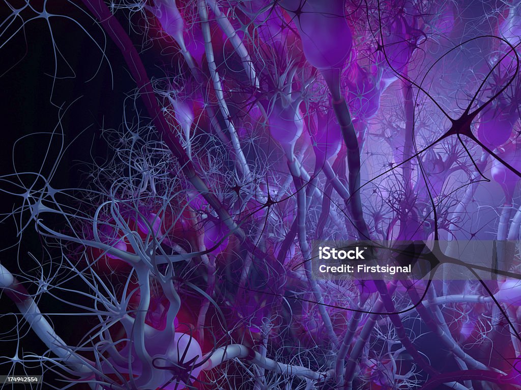 Activa de la red de células neurona de synapse - Foto de stock de Sinapsis libre de derechos