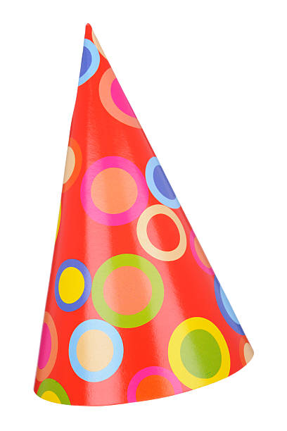 Vector image of a red, fun party hat stock photo