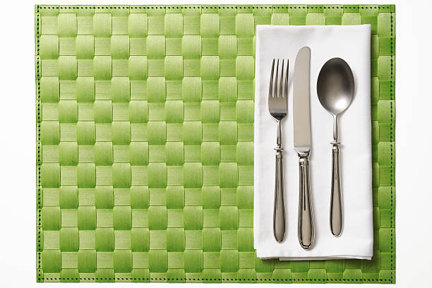 istock Isolated shot of place setting on white background 174943093