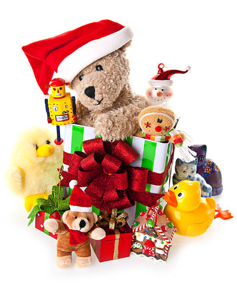 istock Christmas Toys With Teddy Bear and Ornaments 174943227