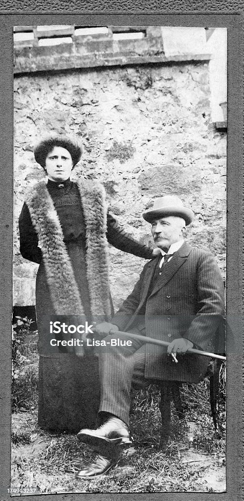 Couple en 1910.Black et blanc - Photo de 1900 libre de droits