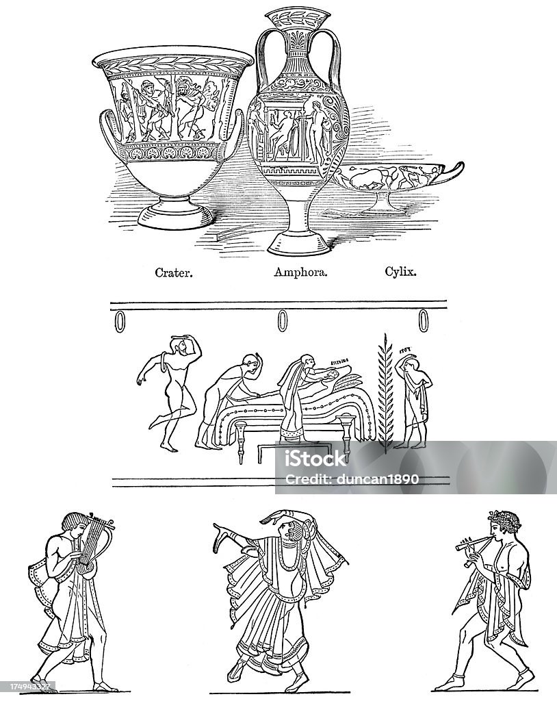 Etruskischer Stil Art - Lizenzfrei Etruskischer Stil Stock-Illustration