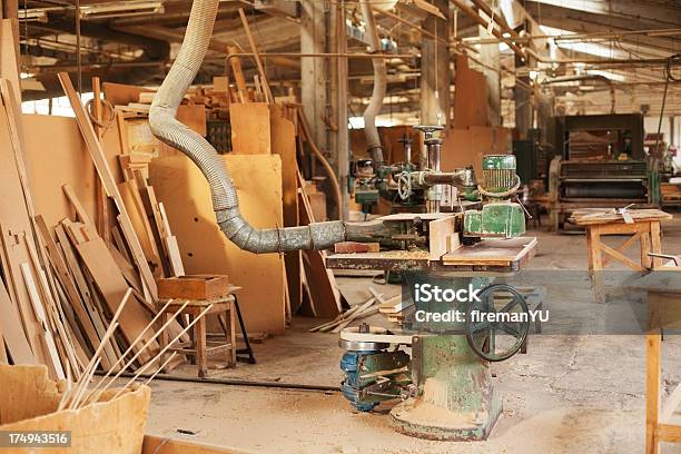 Furniture Factory Stock Photo - Download Image Now - Dust, Factory, Indoors