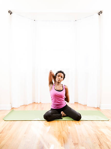 istock Yoga, Gomukhasana or Cow Face Pose 174943616