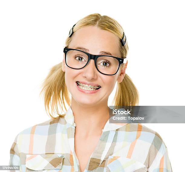 Nerd Stock Photo - Download Image Now - Dental Braces, Humor, Laughing