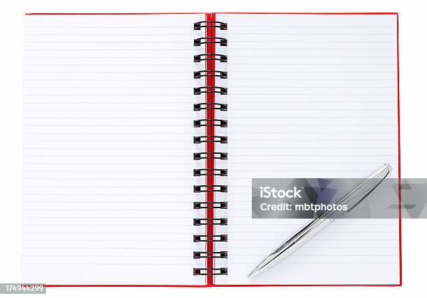Cuaderno En Blanco Foto de stock y más banco de imágenes de Abierto - Abierto, Artículo de papelería, Blanco - Color