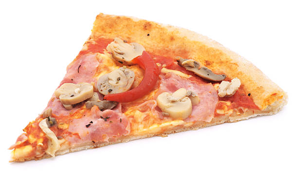 fatia de pizza com pimenta vermelha - fat portion studio shot close up imagens e fotografias de stock