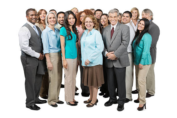 istock Diverse group of business people isolated on white studio background 174945393