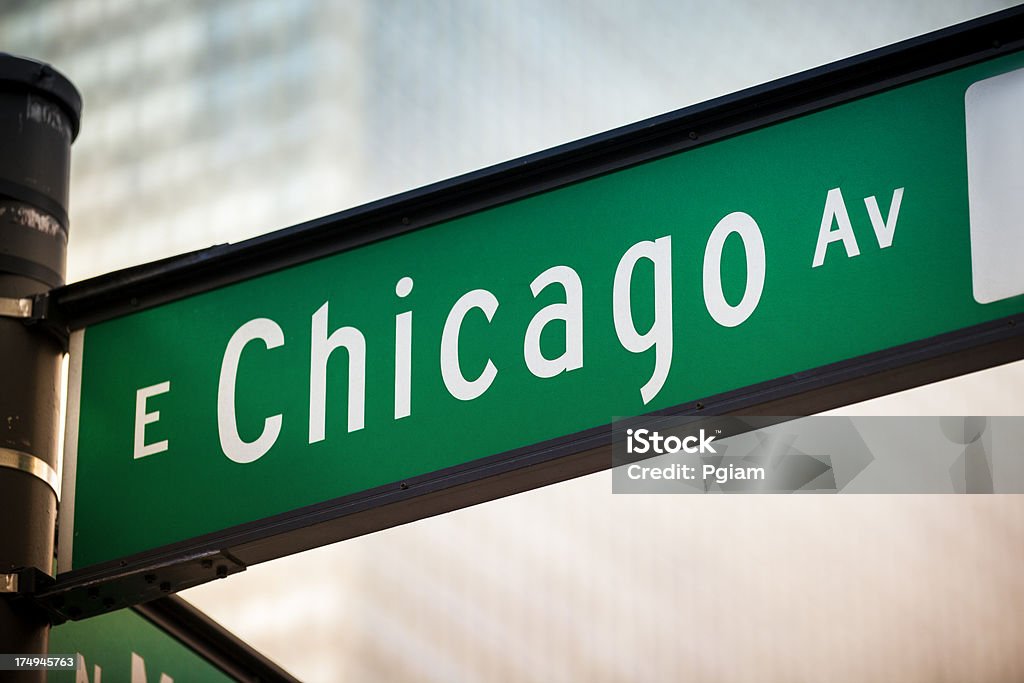 Chicago Avenue - Lizenzfrei Chicago - Illinois Stock-Foto