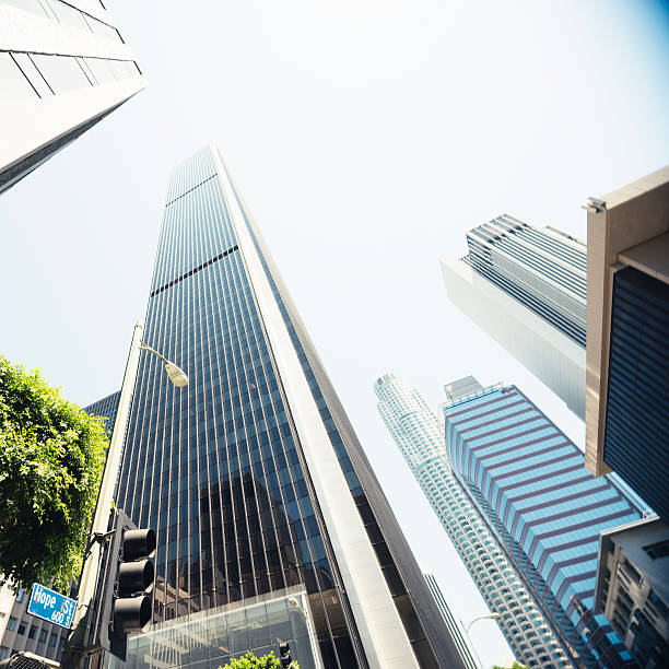 istock Los angeles skyline on the downtown 174945941