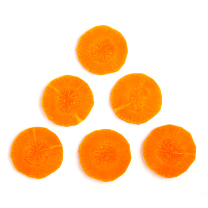 carrot circles on white background