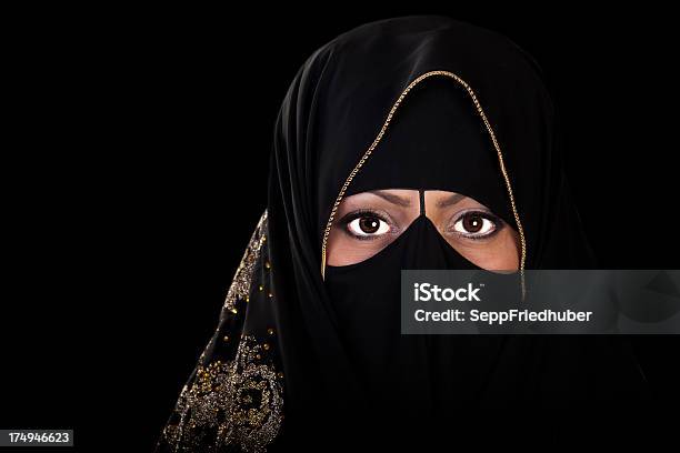 Eyes Of An Oriental Muslime Woman With Veil Stock Photo - Download Image Now - Adult, Adults Only, Asian Culture