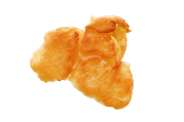 istock Isolated pancake. Fresh fritter slapjack. Macro closeup. 1749466812