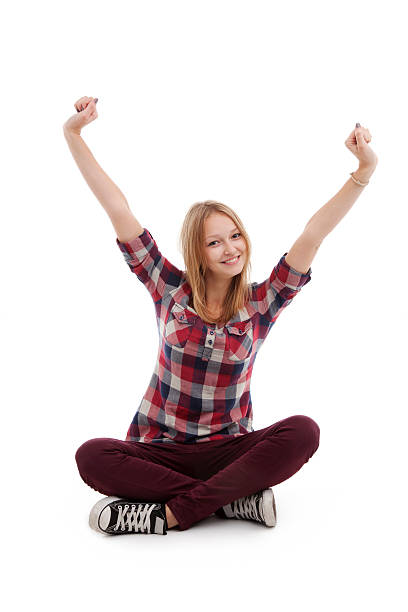 istock Cheerful girl celebrating 174946683