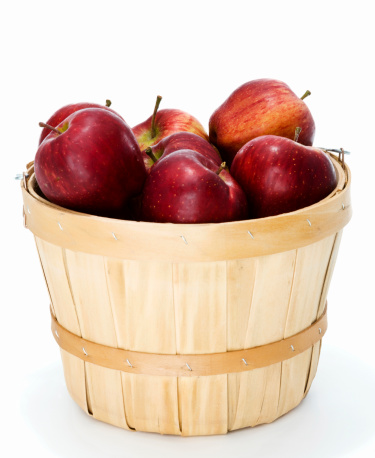 Bushel of red delicious apples 