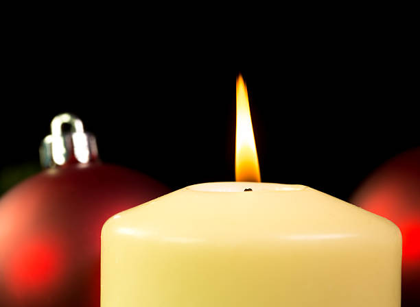 istock Christmas candle - close up 174947172