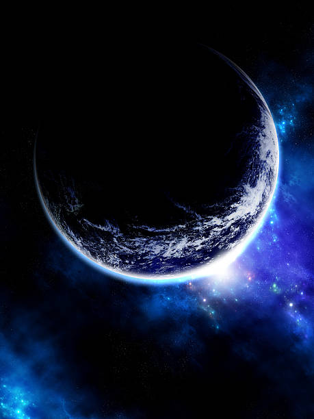 istock Planet Earth and blue stars in space 174947192