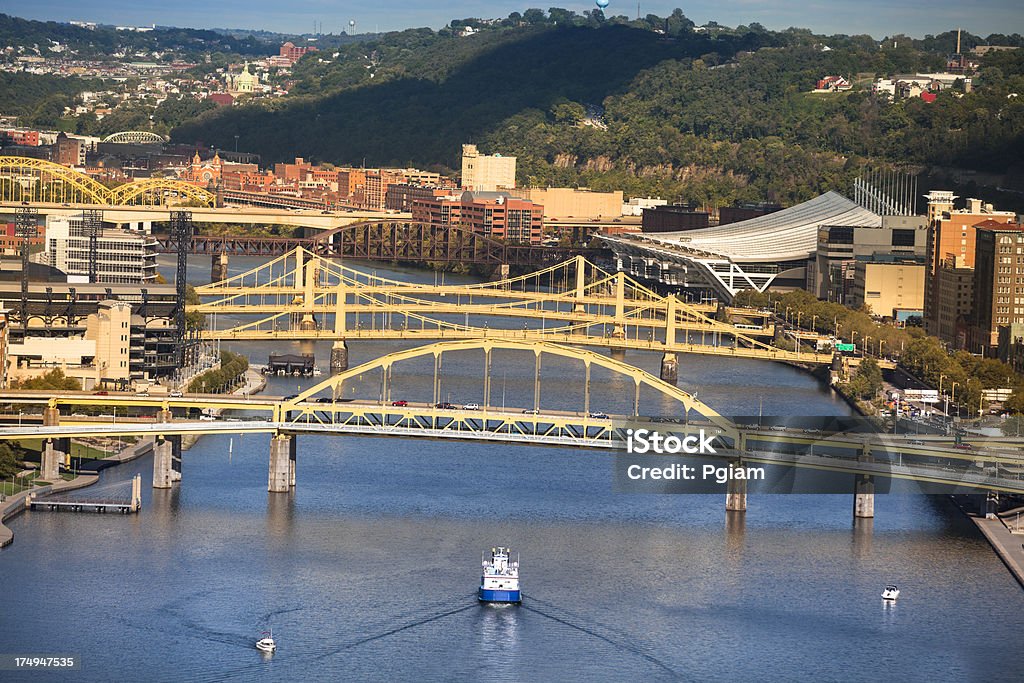 Horizonte de Pittsburgh - Foto de stock de 9th street bridge royalty-free