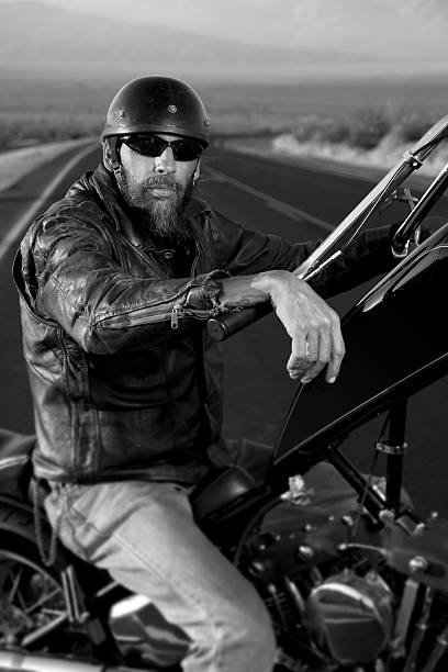 istock Portrait of Biker on the Road 174948262