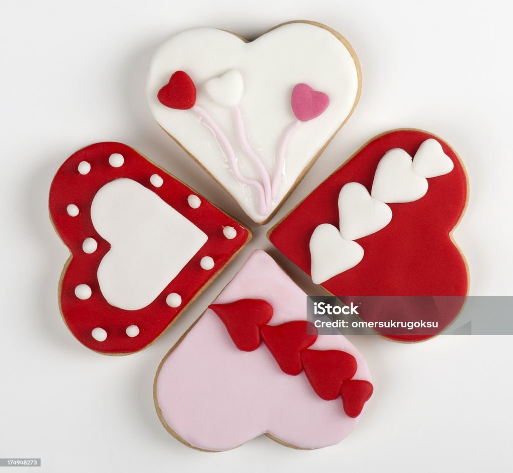 Herzförmige Cookies - Lizenzfrei Backen Stock-Foto