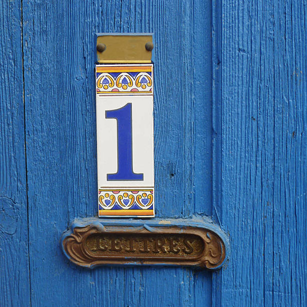 Number One Stock Photo - Download Image Now - Blue, Brass