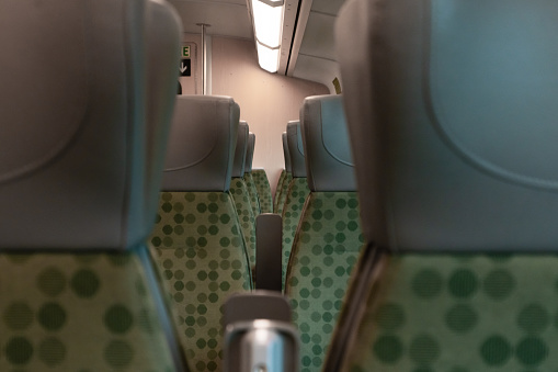 Array of Passenger Seats in a Passenger Train