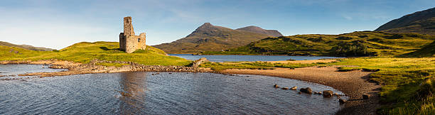 istock Scotland Highland castle ruins mountain loch panorama 174949065
