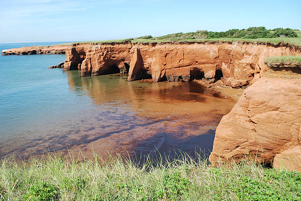 istock Red Sandstone Cliffs at Magdalen Islands, Quebec. 174949073