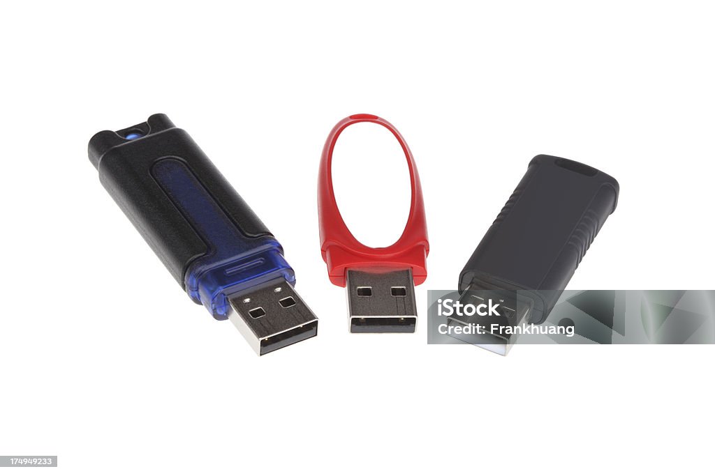 Usb pamięci flash na białym tle tło - Zbiór zdjęć royalty-free (Akcesorium osobiste)