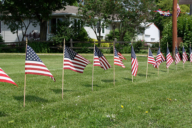 istock Row Of Patriotic Flags 174949766