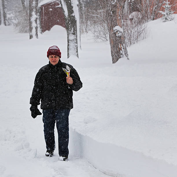 istock Woman Walking in Blizzard 174949909
