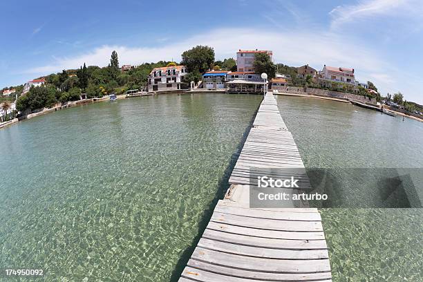 Empty Sailing Boat Jetty And Mediterranean Ocean View Krk Croatia Stock Photo - Download Image Now